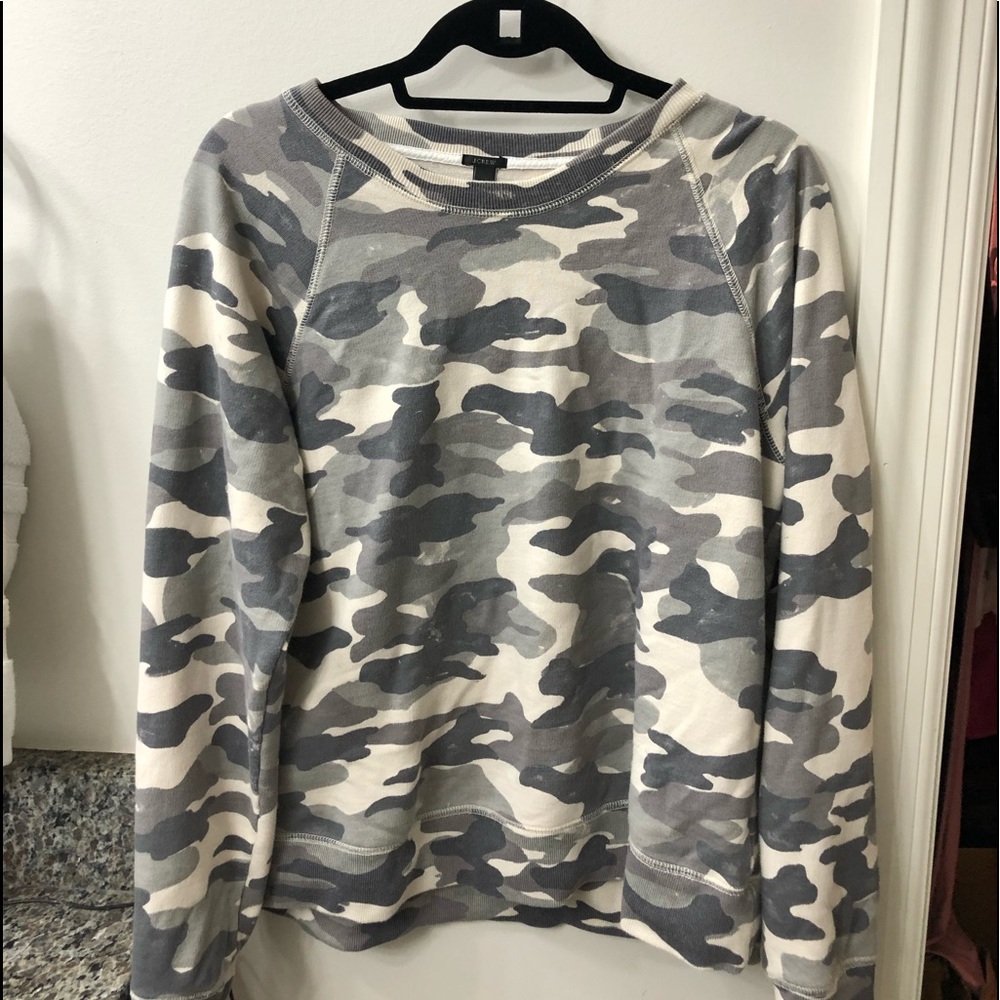 J.Crew Camo Print Sweater, Size L